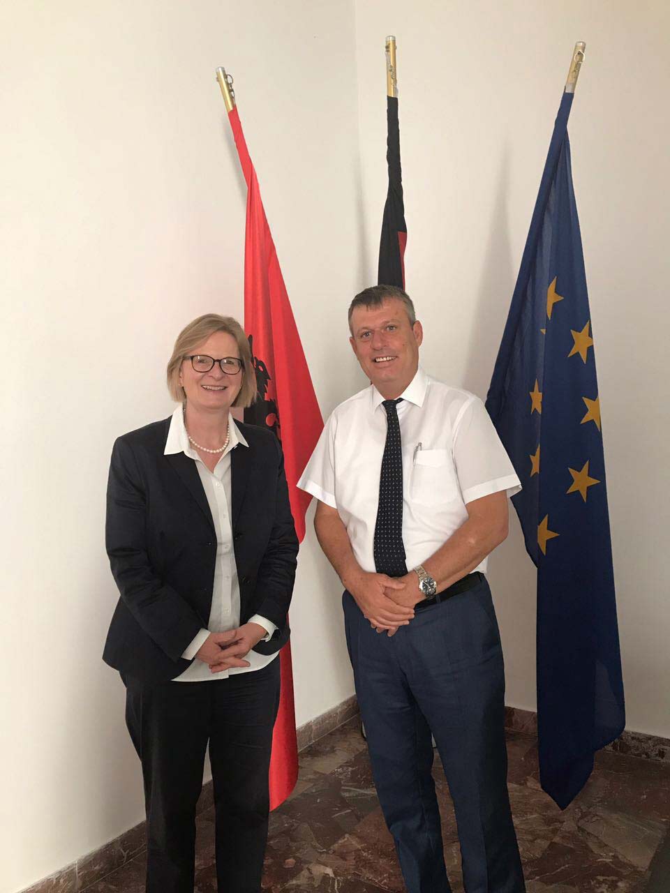 Takim i Ambasadores së Republikës Federale të Gjermanisë me Inspektorin e Përgjithshëm të Inspektoratit Qendror (Gjermania mbështet Reformën në Inspektime për të ç’ rrënjosur korrupsionin në këtë sistem)